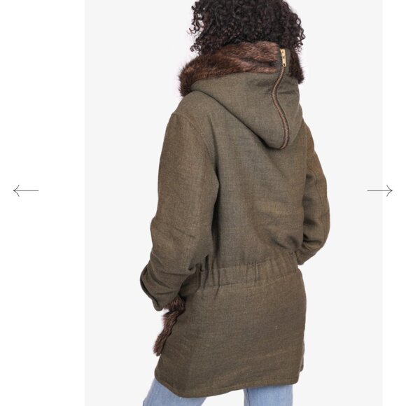 Smythe wool blend jacket with faux fur - Picture 2 of 13